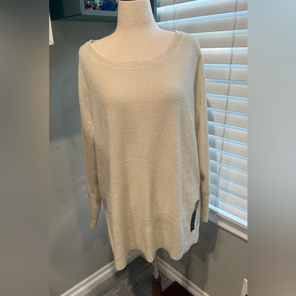 Worthington Rib Pullover Tunic Sweater Top‎